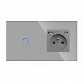 wlacznik-dotykowy-schodowy-pojedynczy-1k-z-gniazdkiem-usb-c-szklany-qc-20w