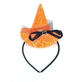 opaska-mini-kapelusz-czarownicy-wiedzmy-pomaranczowy-pajeczyna-halloween
