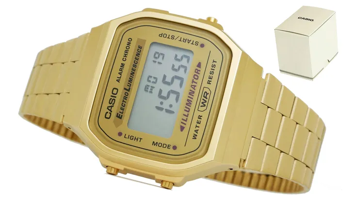 ZEGAREK MĘSKI CASIO RETRO VINTAGE A168 WG + PUDEŁKO