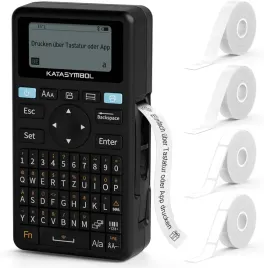 2x-drukarka-etykiet-bluetooth-z-klawiatura-qwertz-czarna