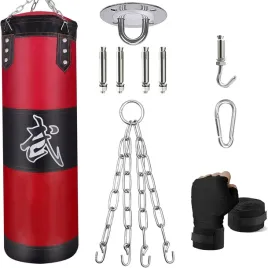 2x-worek-bokserski-treningowy-120-cm-z-lancuchem-hakiem-i-bandazami