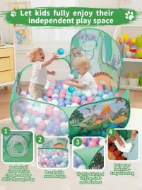 2x-basen-z-pilkami-dla-dzieci-namiot-dinozaur-skladany-z-koszem-do-gry