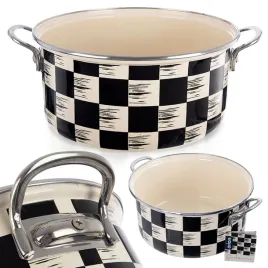 2x-garnek-emaliowany-szachownica-26-cm-5-l