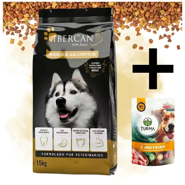 IBERCAN PREMIUM Sucha karma dla psa 15kg + Saszetka