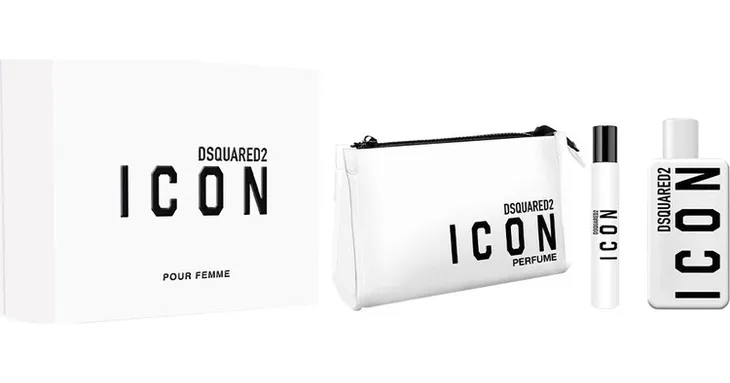 Dsquared2 Icon Pour Femme EDP 100ml + EDP 10ml + Kosmetyczka Zestaw damski