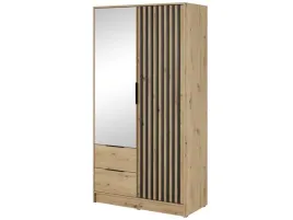 szafa-dely-z-lustrem-105cm-styl-dab-i-grafit-szary-lamela-artisan