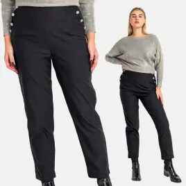 spodnie-damskie-z-wiskoza-7-8-ozdobne-guziki-kieszenie-eleganckie-czarne-xl