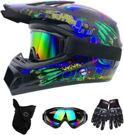 2x-kask-motocyklowy-dzieciecy-cross-z-akcesoriami-ece-dot