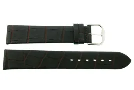pasek-reda-20mm-xl-krokodyl-ciemnobrazowy-klejony-srebrna-sprzaczka