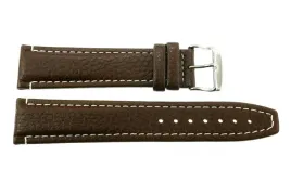 pasek-reda-20mm-poljot-brazowy-pasek-biale-przeszycie