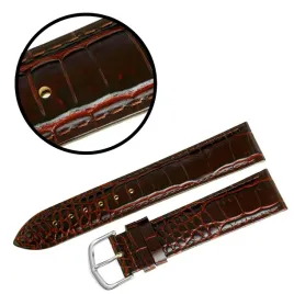 pasek-reda-20mm-krokodyl-ciemnobrazowy-pasek-brazowe-przeszycie-polysk