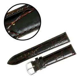 pasek-reda-20mm-krokodyl-ciemnobrazowy-pasek-brazowe-przeszycie-polysk