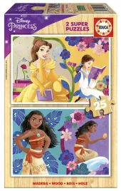 puzzle-2-x-25-el-piekna-i-bestia-vaiana-skarb-oceanu-drewniane