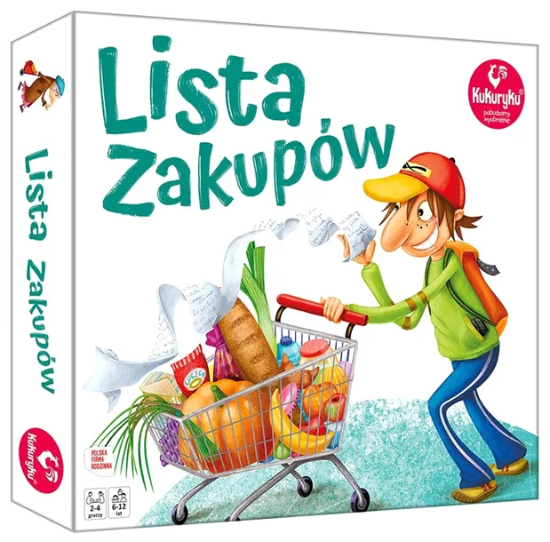 gra planszowa dla dzieci rodzinna edukacyjna Lista zakupów Kukuryku