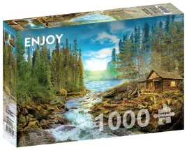 puzzle-1000-el-chatka-nad-rzeka-enjoy