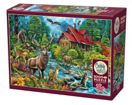puzzle-2000-el-lesna-chatka-z-czerwonym-dachem-cobble-hill