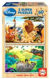 puzzle-2-x-50-el-educa-krol-lew-ksiega-dzungli-drewniane