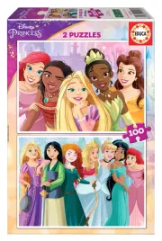 puzzle-2-x-100-ksiezniczki-z-bajek-disneya-educa