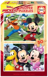 educa-puzzle-2-x-50-myszka-miki-i-przyjaciele-drewniane