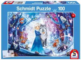 schmidt-puzzle-100-el-ksiezniczka-w-zimowym-lesie