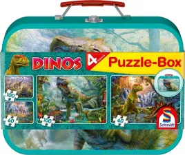 schmidt-puzzle-2-x-60-el-2-x-100-el-w-walizce-dinozaury