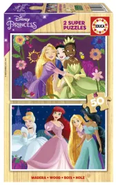 puzzle-2-x-50-ksiezniczki-z-bajek-disneya-drewno