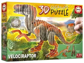 educa-puzzle-3d-dinozaury-welociraptor-64-el