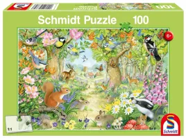 puzzle-100-el-lesne-zwierzeta-schmidt