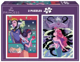 puzzle-2-x-500-el-krolewna-sniezka-mala-syrenka-educa
