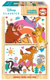 puzzle-2-x-16-el-educa-krol-lew-bambi-drewniane