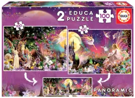 puzzle-2-x-100-bajkowa-kraina-panorama-educa