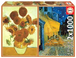 puzzle-2-x-1000-educa-sloneczniki-taras-kawiarni-w-nocy-vincent-van-gogh