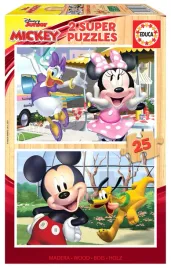 puzzle-2-x-25-el-myszka-miki-i-przyjaciele-drewno-educa