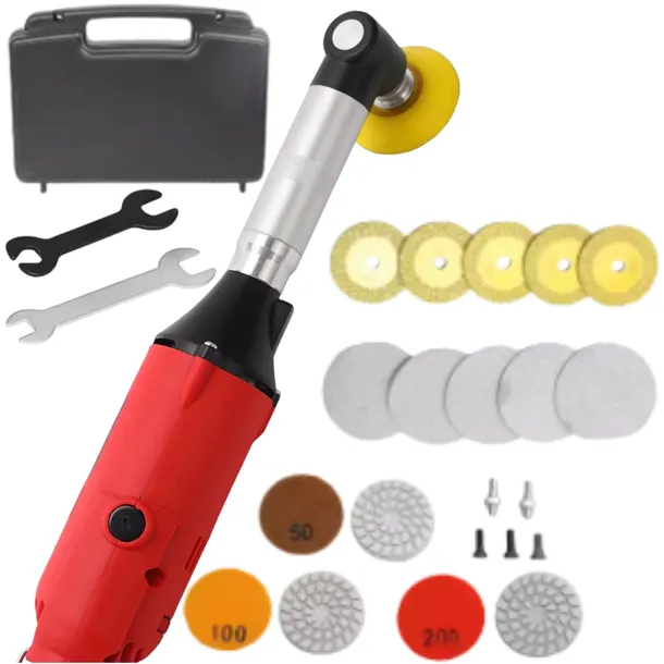 Mini Szlifierka Kątowa Sieciowa Precyzyjna 350W Do Ceramiki Metalu + Akceso