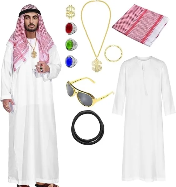 STRÓJ MĘSKI SZEJK SZEJKA 10 EL ARAB ARABSKI PRZEBRANIE KARNAWAŁ XL