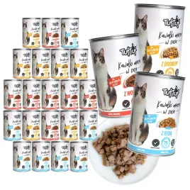 mokra-karma-dla-kota-tuftuf-puszka-kawalki-miesne-mix-smakow-zestaw-24x415g