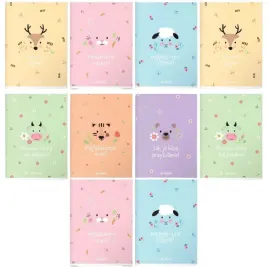 herlitz-pastel-cute-zeszyt-trzy-linie-a5-mix-16-kartek-zestaw-10-sztuk