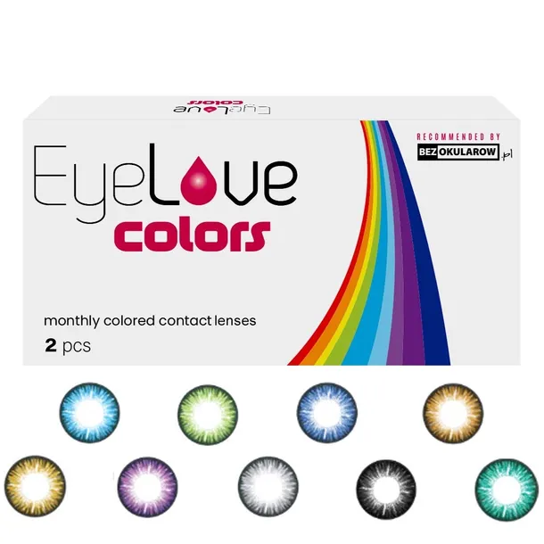 Soczewki kolorowe EyeLove Colors - zerówki 0,00