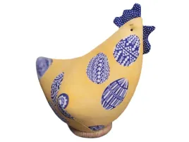 kura-wielkanocna-17-cm-zolta-ozdoba-w-pisanki-dekoracje-na-swiateczny-stol