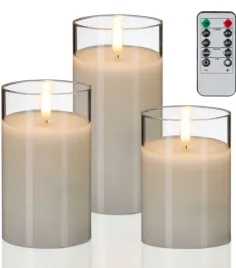 swiece-led-z-pilotem-3-szt-bezplomieniowe-z-timerem-migoczacy-plomien