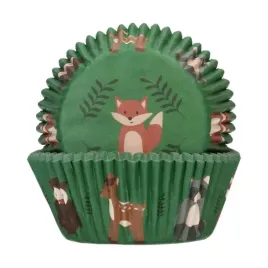 zielone-papilotki-zwierzeta-lesne-funcakes-48sztuk
