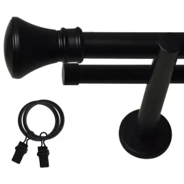 karnisz-podwojny-420cm-gruba-rurka-25-19mm-czarny-bialy-wybor-zakonczenia