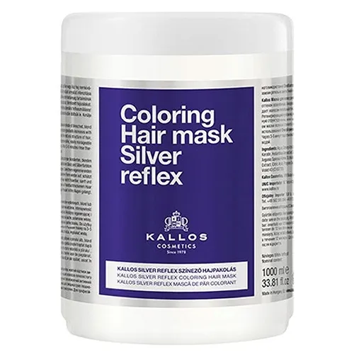 KALLOS SILVER REFLEX MASKA DO WŁOSÓW NEUTRALIZUJĄCA ŻÓŁTE ODCIENIE 1000 ML