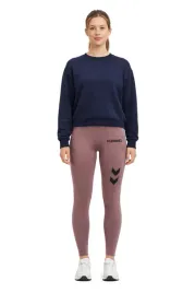 hummel-legginsy-damskie-brazowe-z-logo-dlugie-xs-i3b