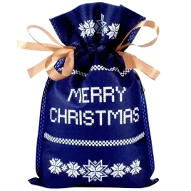 worek-swiateczny-20x30-merry-christmas-granatowy-ze-zlota-wstazka