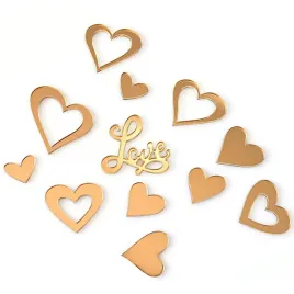 zlote-serduszka-i-napis-love-zestaw-dekory-toppery