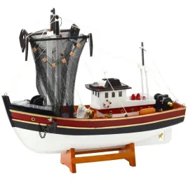 model-kolekcjonerski-dekoracyjny-statek-kuter-rybacki-siec-polowowa-38x31cm