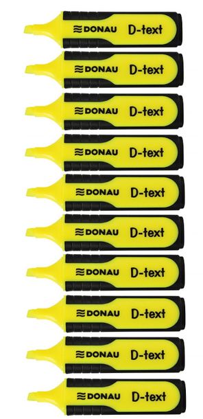Zakreślacz Donau D-Text Żółty 10 Sztuk