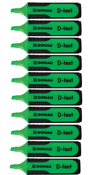 Zakreślacz Donau D-Text Zielony 10 Sztuk