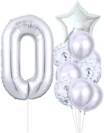 urodzinowe-balony-10szt-srebrny-konfetti-litera-0-zestaw-balonow-dekoracje